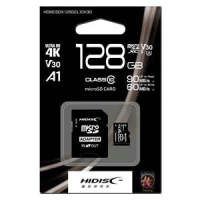 HIDISC 超高速microSDXCカード HDMCSDX128GCL10V30